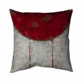 Fondo 26 x 26 in. Red Half Circle-Double Sided Print Indoor Pillow FO2790692